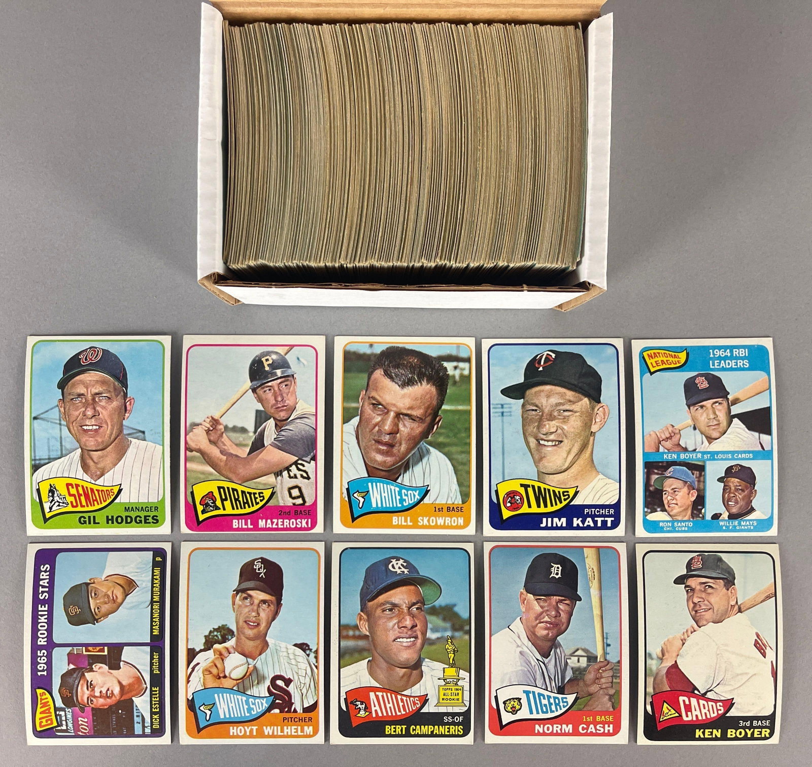300+ 1965 Topps Baseball Cards with HOFs, Stars, Rookies, and High Numbers (1 of 2)