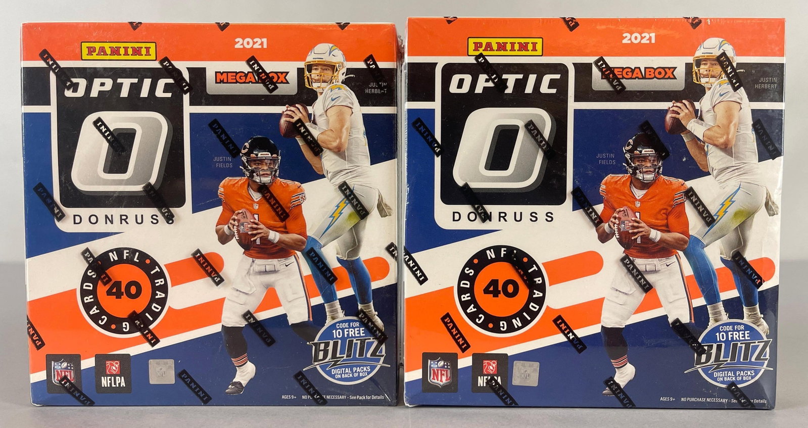 2 - 2021 Donruss Optics Football Mega Boxes: 4 - Cards per pack, 10 - Packs per box