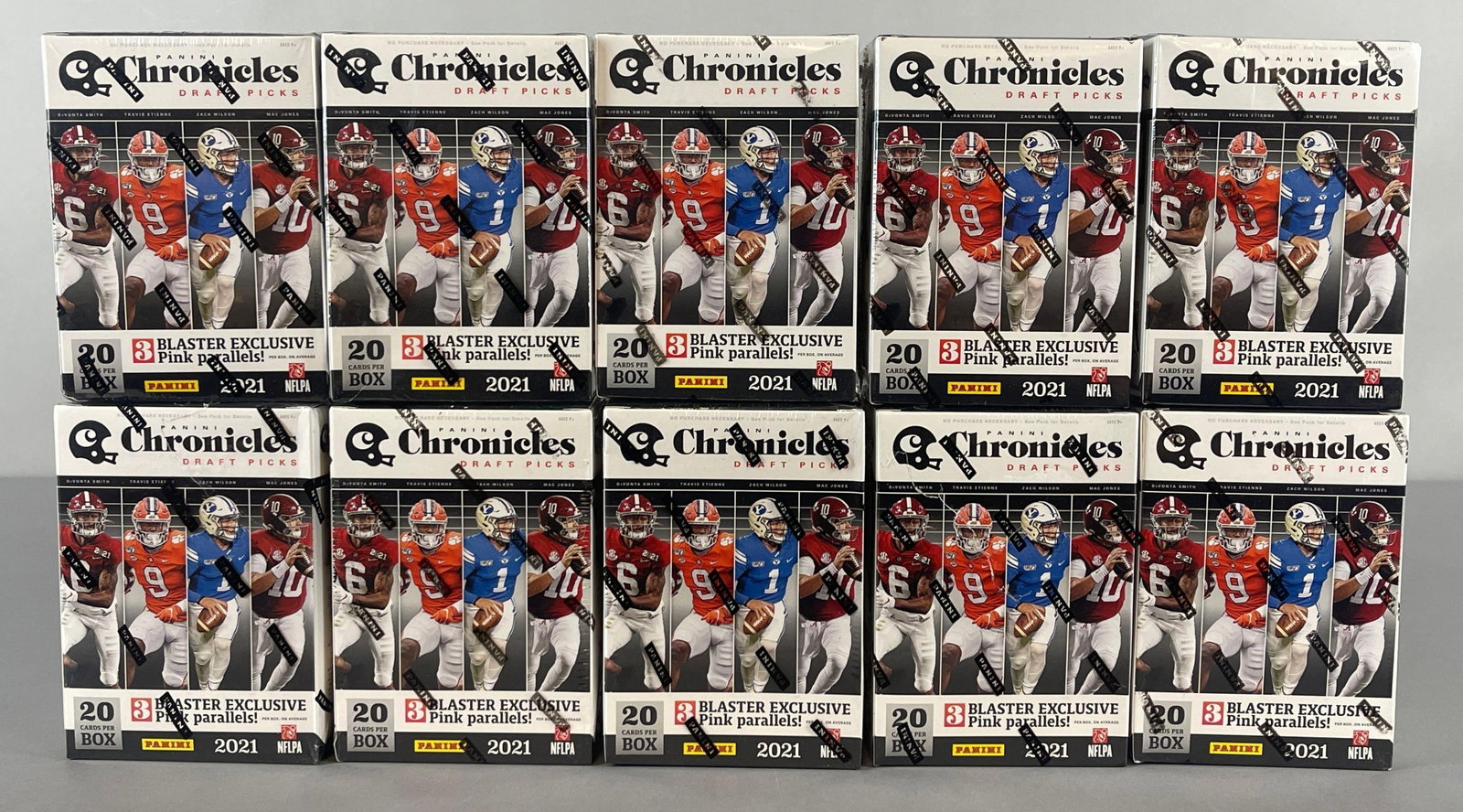 10 - 2021 Panini Chronicles Football Draft Picks Blaster Boxes (1 of 5)