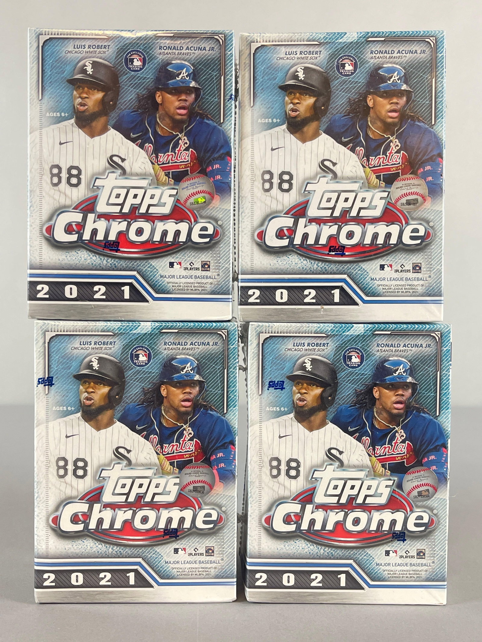 4 - 2021 Topps Chrome Baseball Blaster Boxes: 32 - Cards per box, Find 2 - Sepia and 2 - Pink Refractor