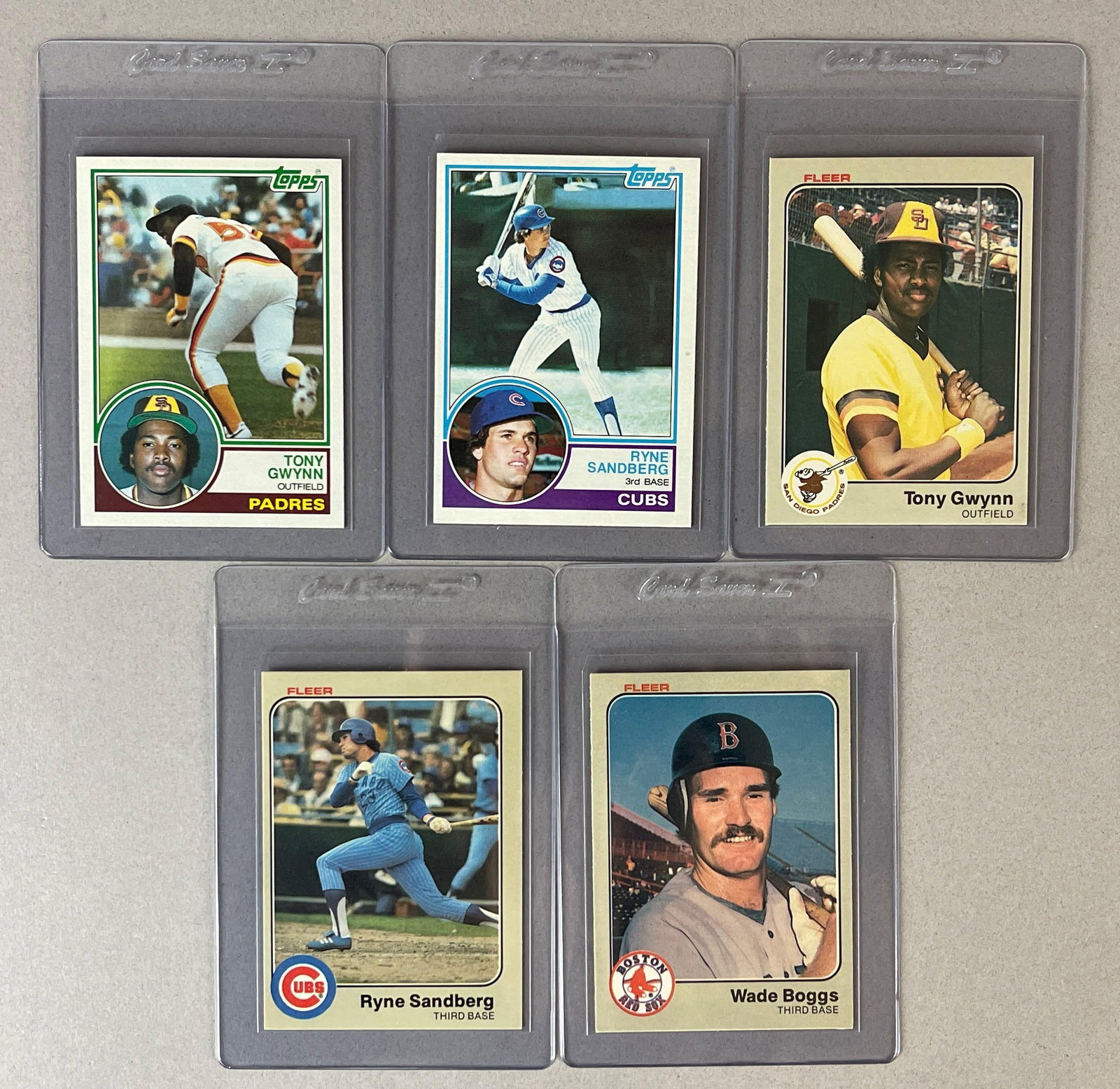 5 - 1983 Topps and Fleer Sandberg, Gwynn, and Boggs Rookies (1 of 2)