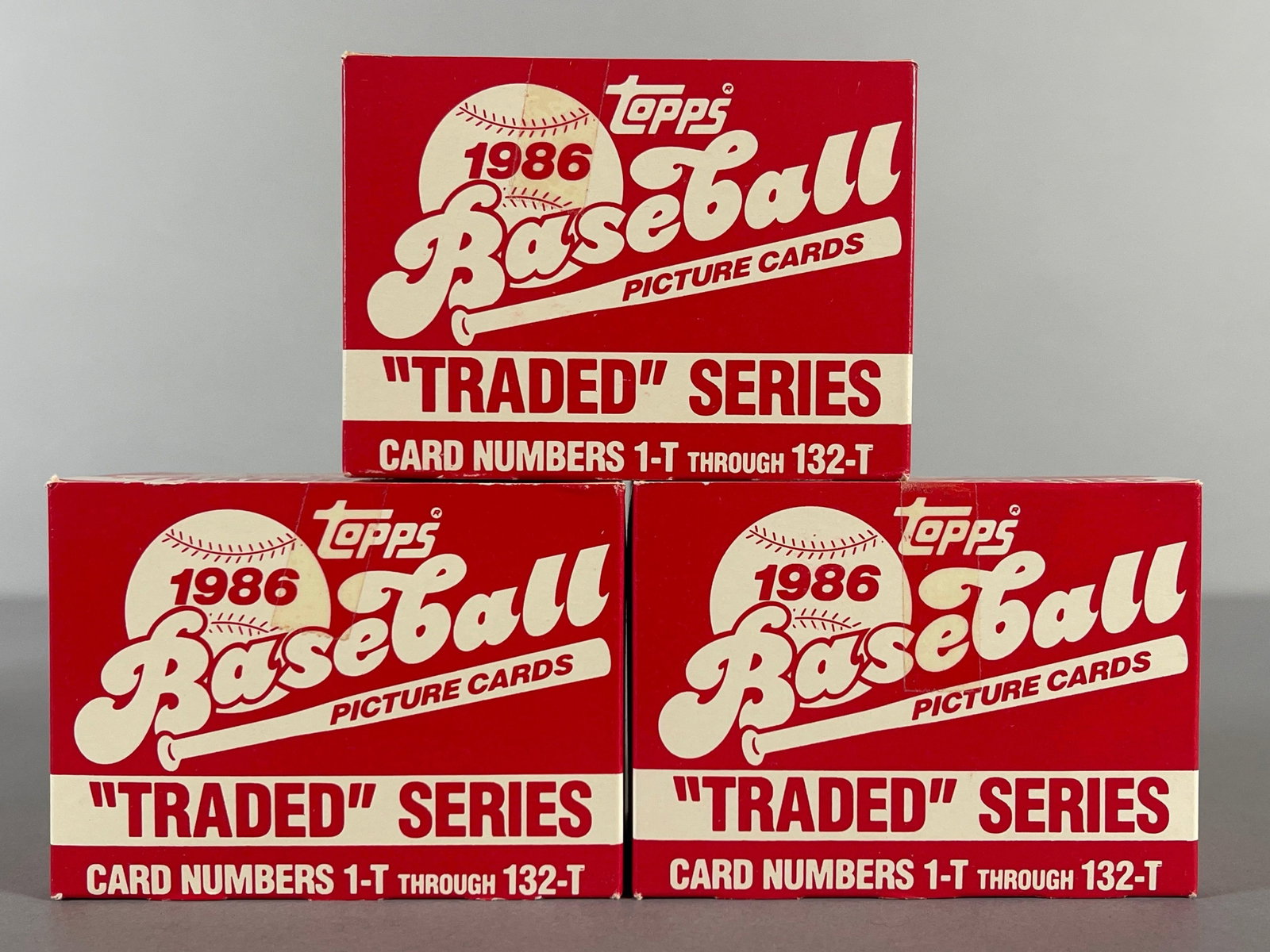 3 - 1986 Topps Traded Factory Sealed Baseball Sets: Includes Barry Bonds and Bo Jackson Rookies