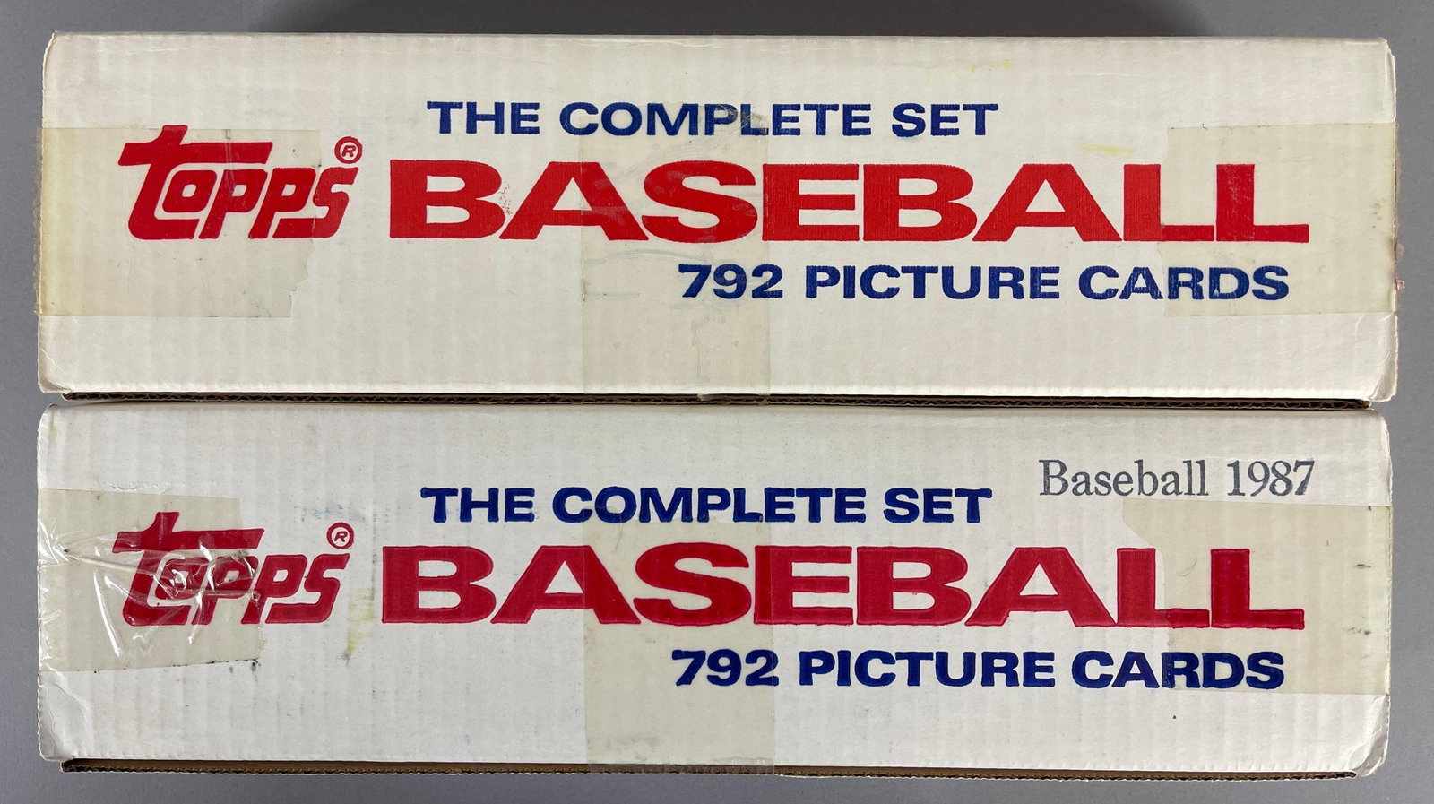 1986 and 87 Topps Baseball Factory Sets: 1987 Factory sealed, 1986 Opened