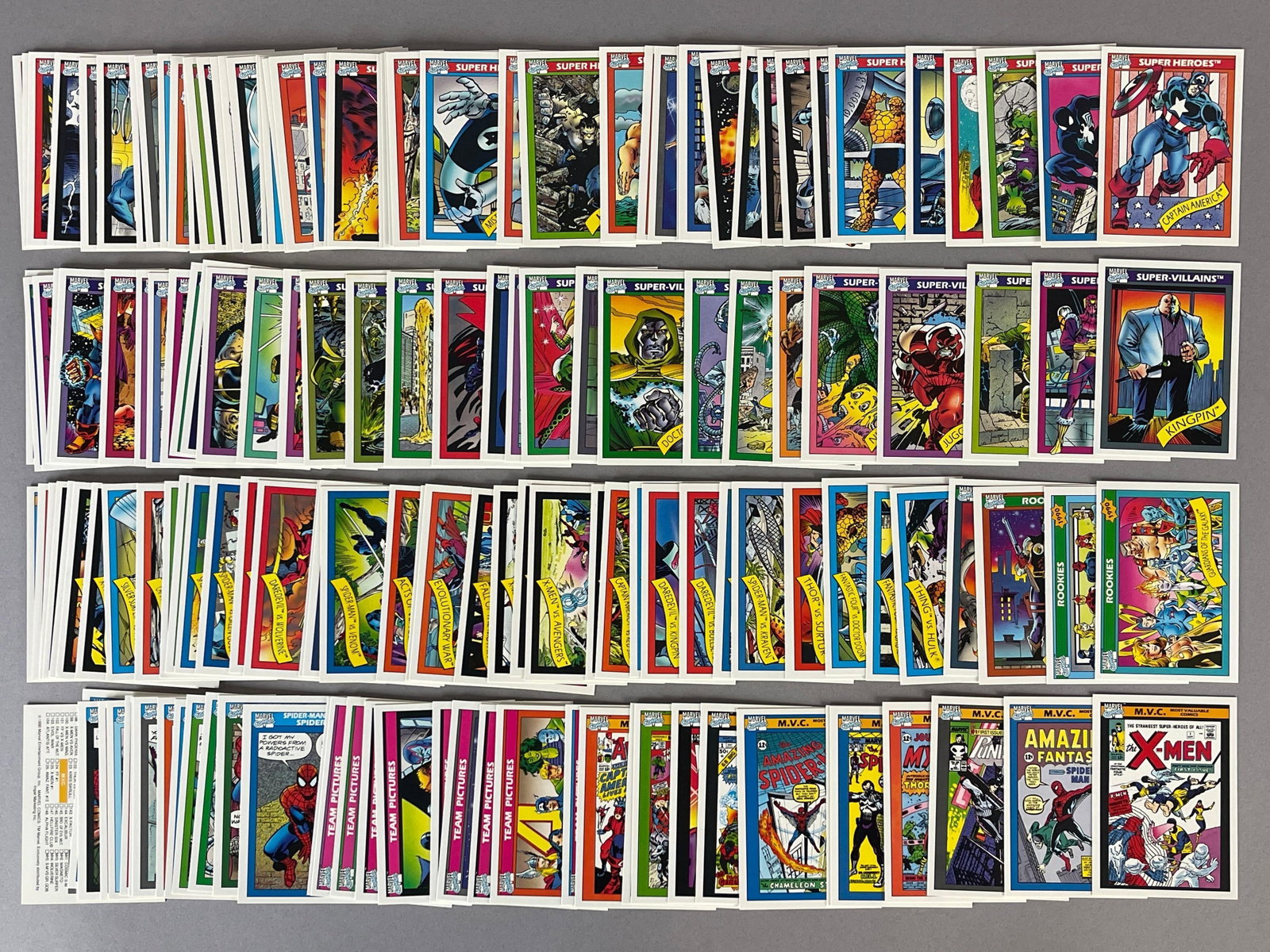 1990 Impel Marvel Universe Series 1 Complete High-Grade Set: 162 Cards