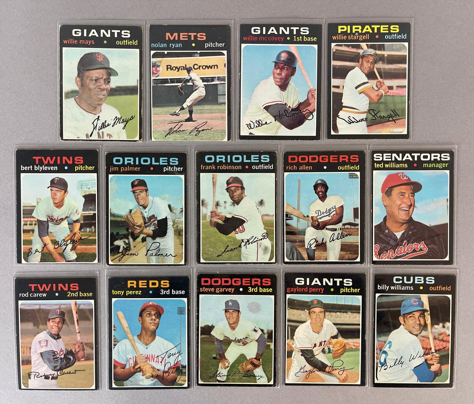 14 - 1971 Topps Baseball HOFs and Rookies Cards (1 of 2)