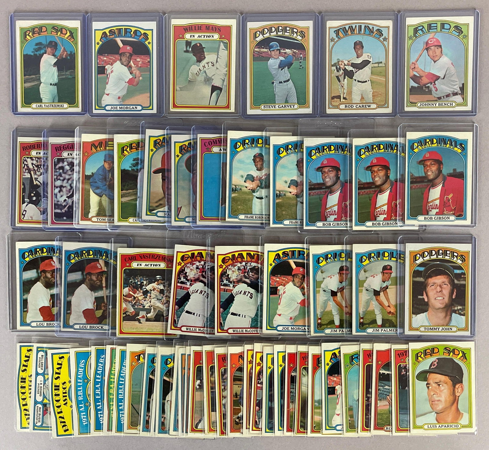 50+ 1972 Topps Baseball HOFs, Stars, Rookie, and High Number (1 of 2)
