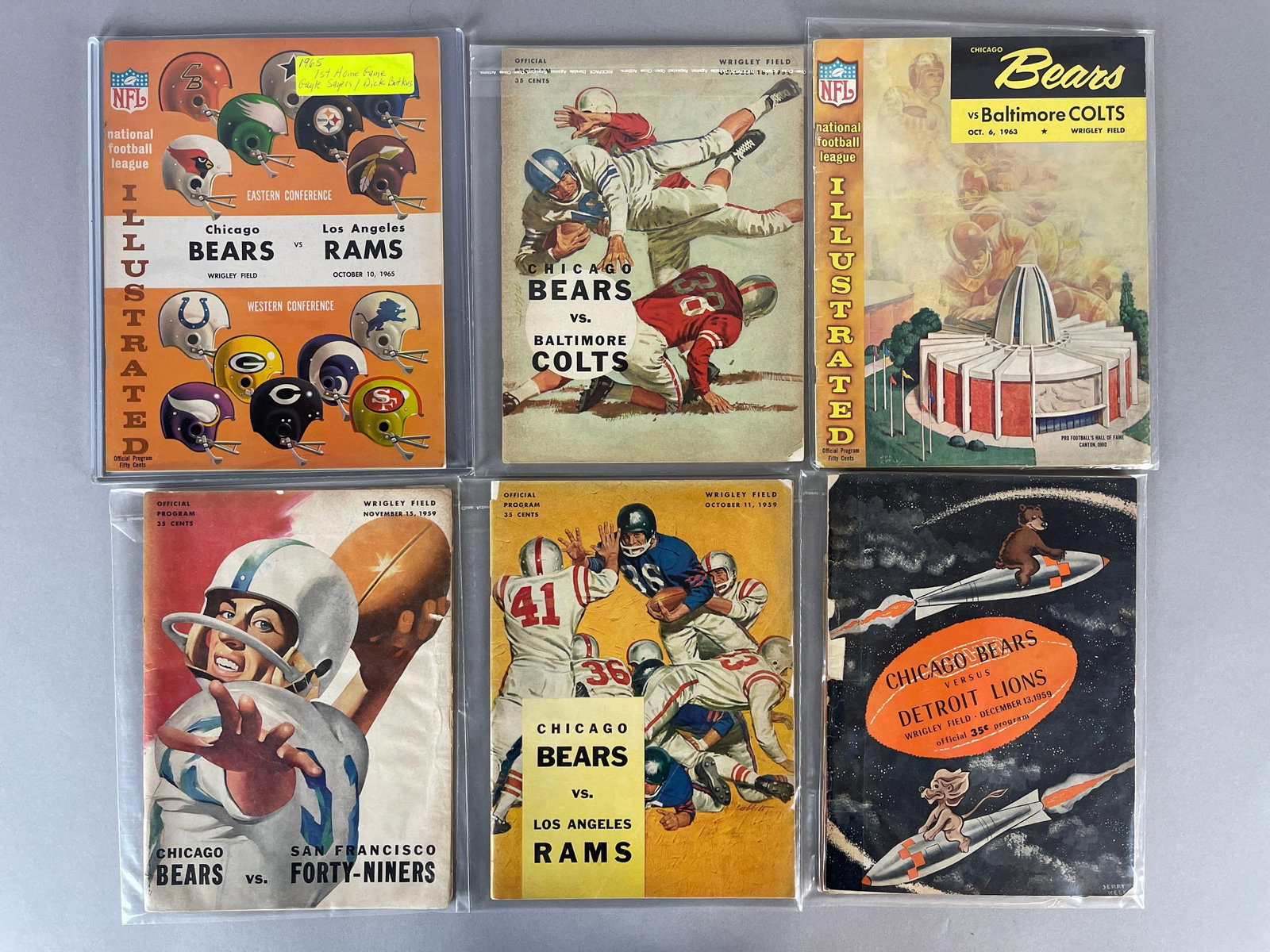20+ 1959 - 2012 Chicago Bears Programs and Memorabilia - 2