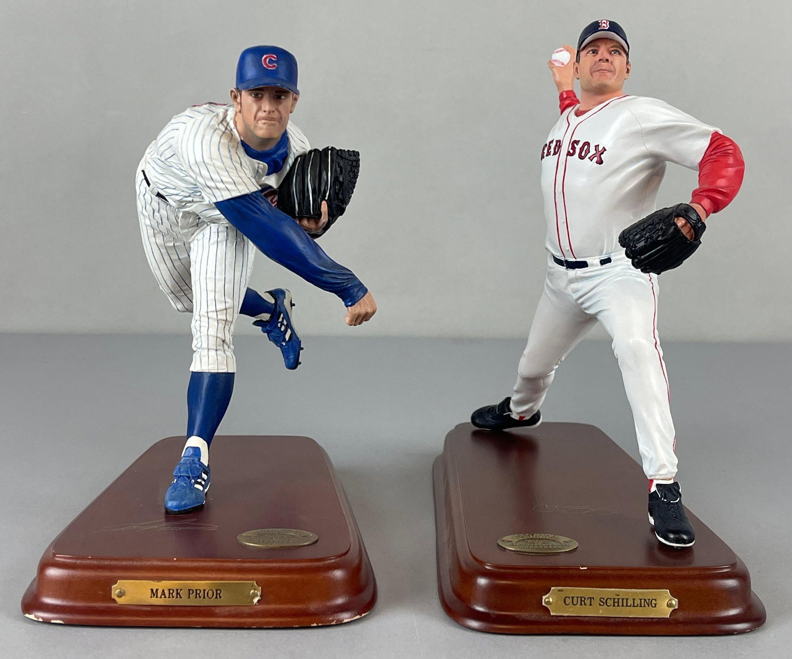 Mark Prior and Curt Schilling The Danbury Mint Figurine Statues: Both tough one, Mark Prior and Curt Schilling The Danbury Mint Figurine Statues, Measures 5 x 9 x 9 Inches