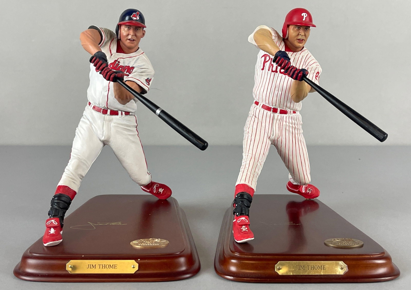 2 - Jim Thome The Danbury Mint Figurine Statues: 2 - Jim Thome The Danbury Mint Figurine Statues, Measures 6 x 8 x 8 1/2 Inches