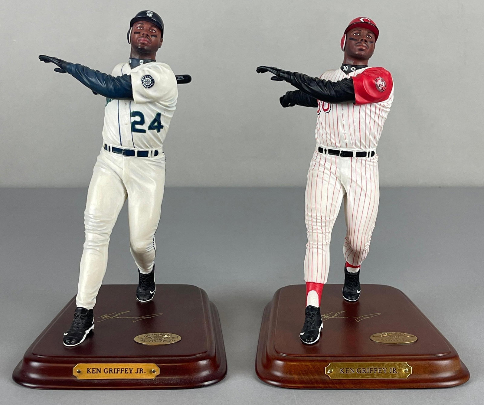 2 - Ken Griffey Jr The Danbury Mint Figurine Statues: 2 - Ken Griffey Jr The Danbury Mint Figurine Statue, Measures 5 x 10 x 8 1/2 Inches