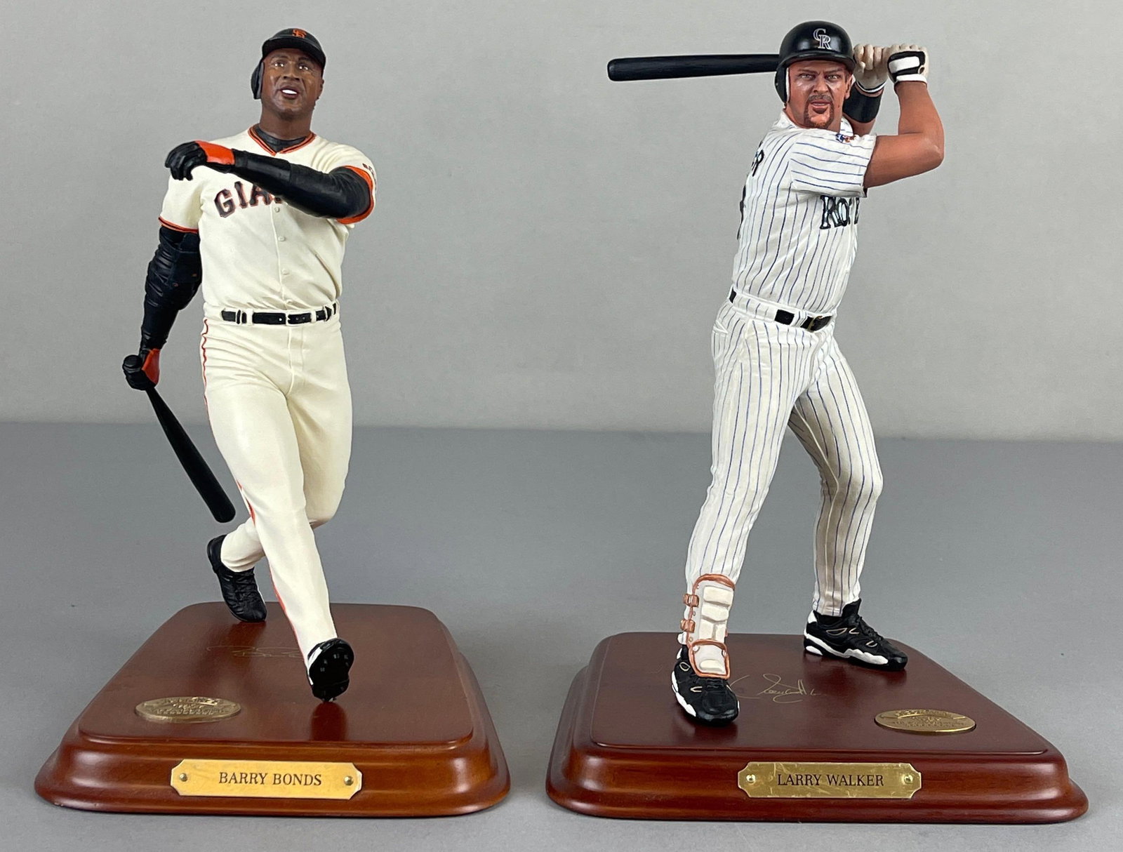 Barry Bonds and Larry Walker The Danbury Mint Figurine Statue: Barry Bonds and Larry Walker The Danbury Mint Figurine Statue, Measure 6 1/2 x 8 x 9 Inches