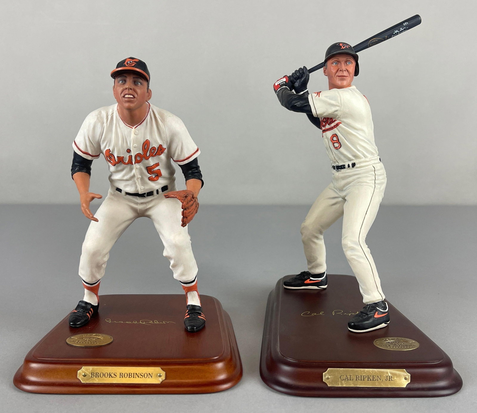 Cal Ripken Jr. and Brooks Robinson The Danbury Mint Figurine Statues: Cal Ripken Jr. and Brooks Robinson The Danbury Mint Figurine Statues, Measures 6 x 8 x 9 Inches
