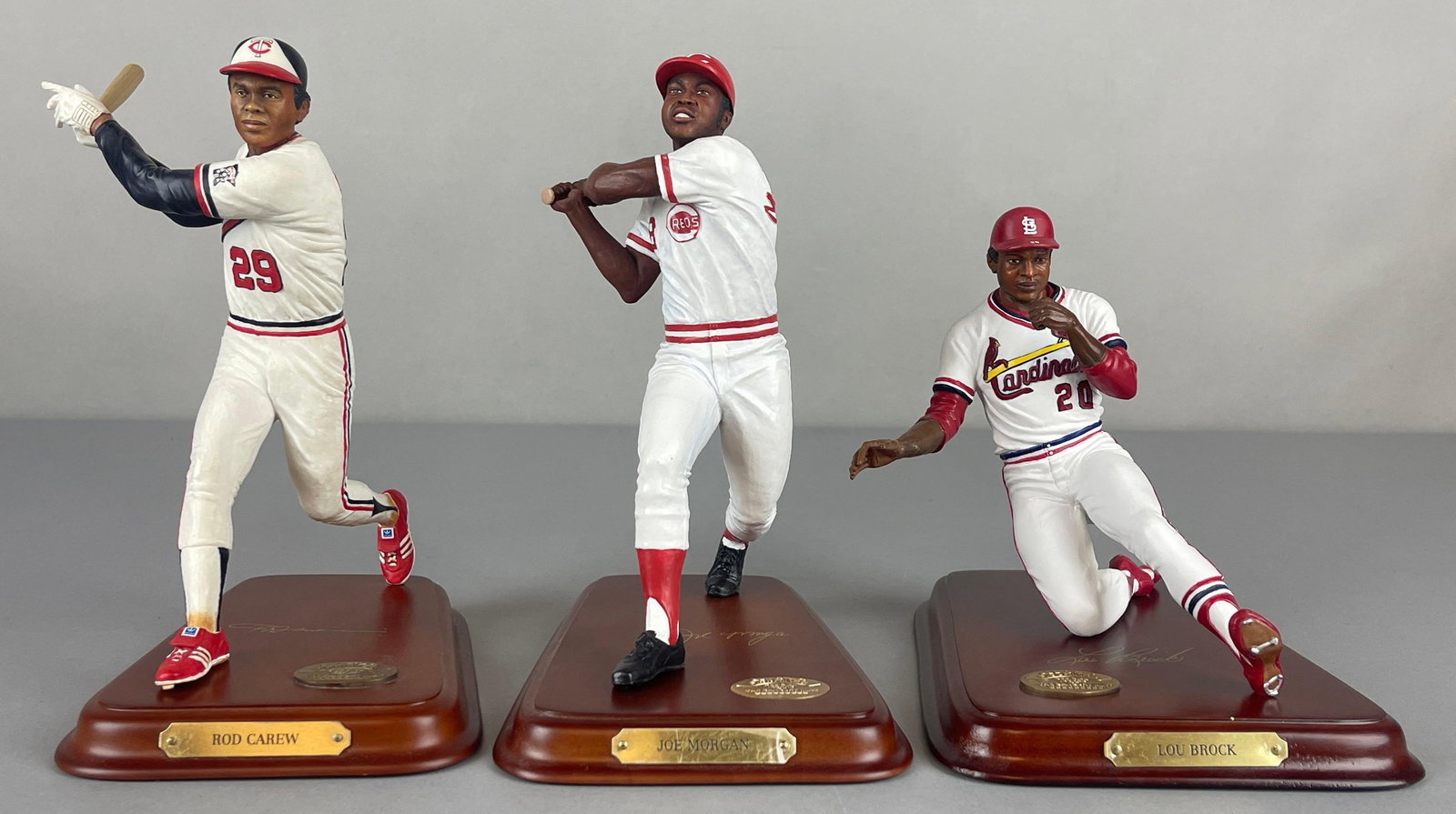 Lou Brock, Joe Morgan, and Rod Carew The Danbury Mint Figurine Statues (1 of 4)