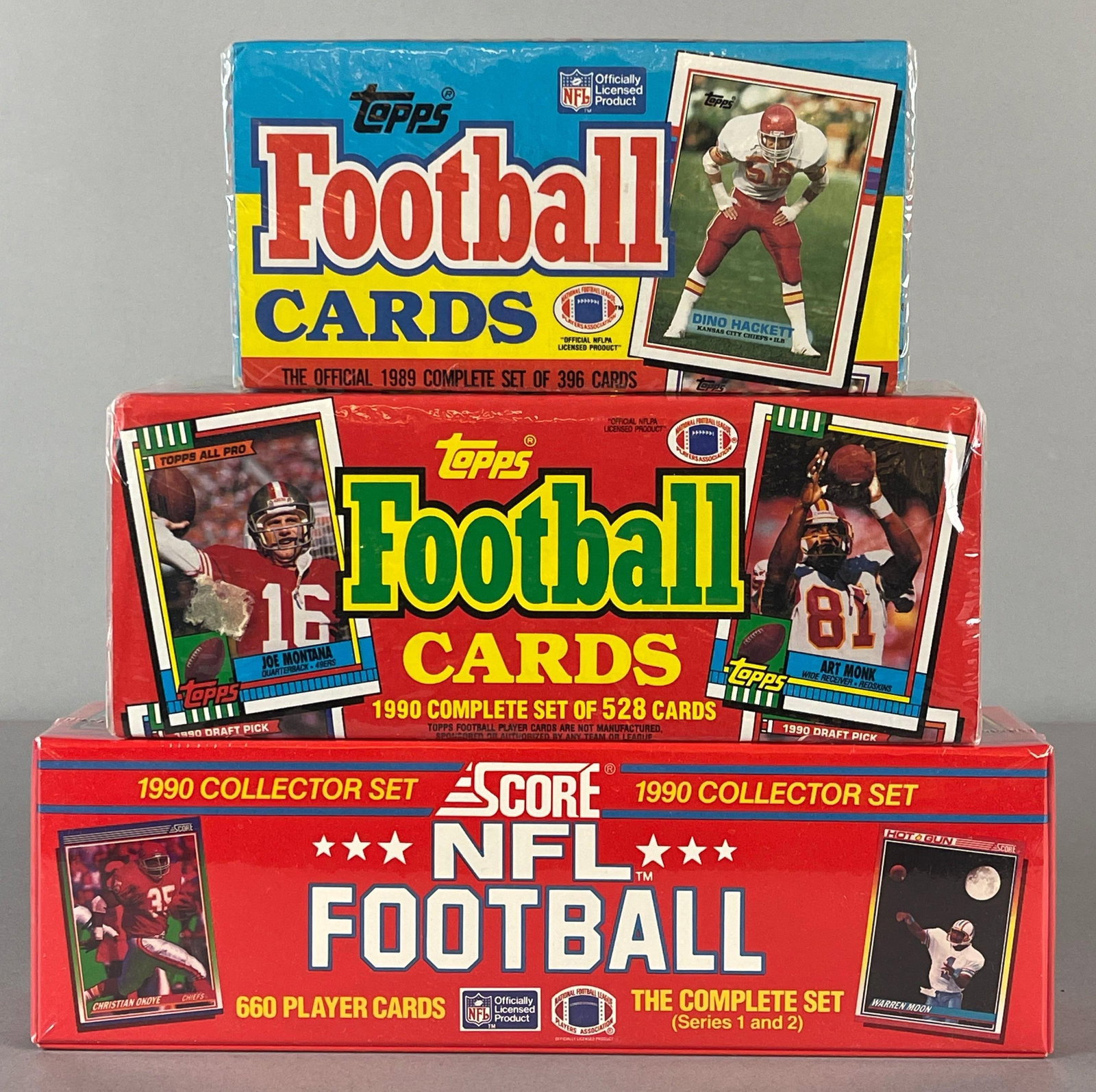 3 - 1989 and 90 Topps and Score Football Factory Sealed Sets (1 of 2)