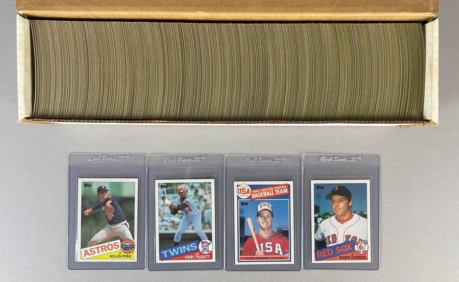 1985 Topps Baseball Complete High-Grade Set: Conditions vary, NM - Mint, Sharp set, Includes Puckett, McGwire, and Clemens Rookies
