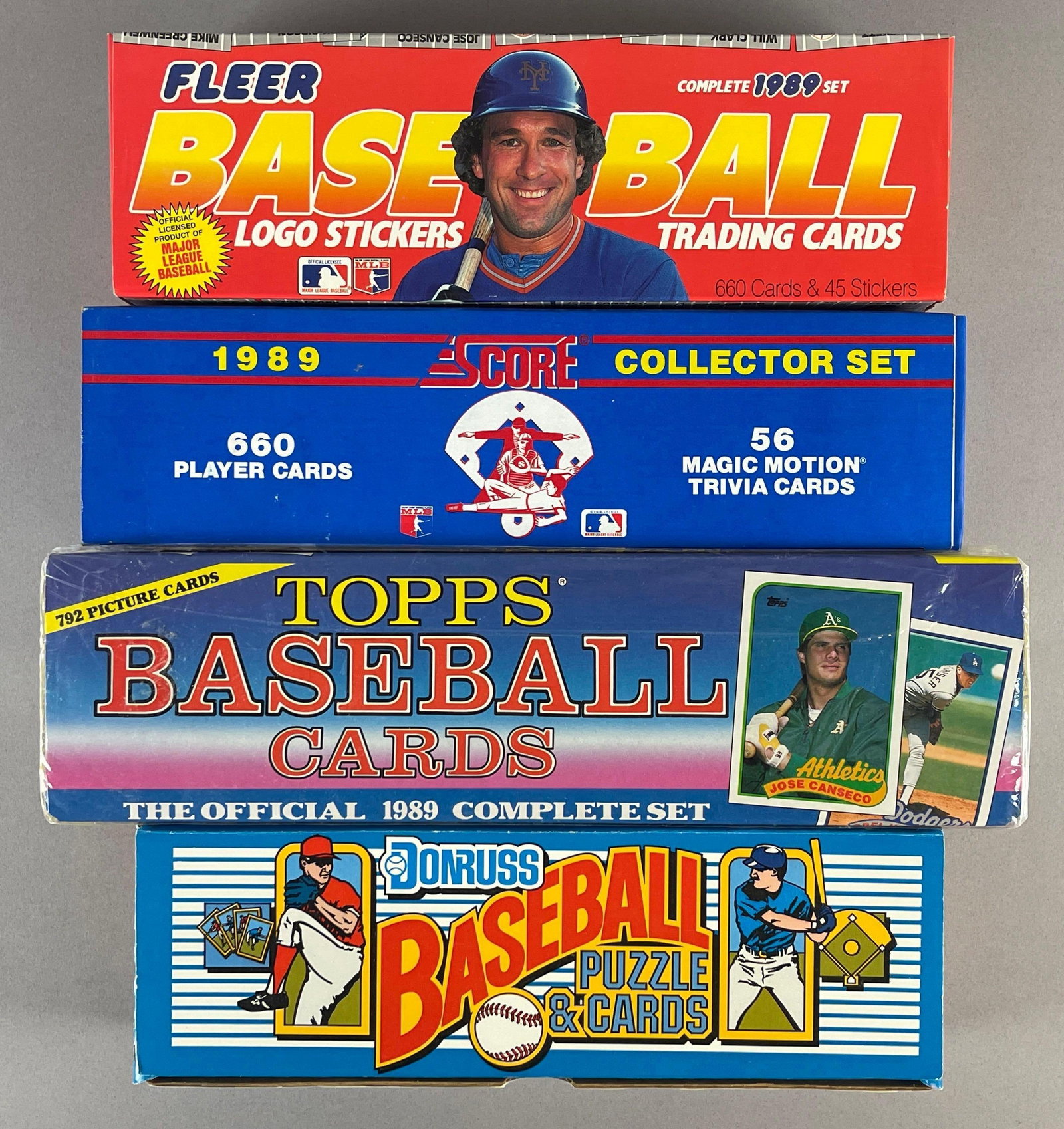 1989 Fleer, Donruss, Topps, and Bowman Baseball Factory Sets (1 of 2)