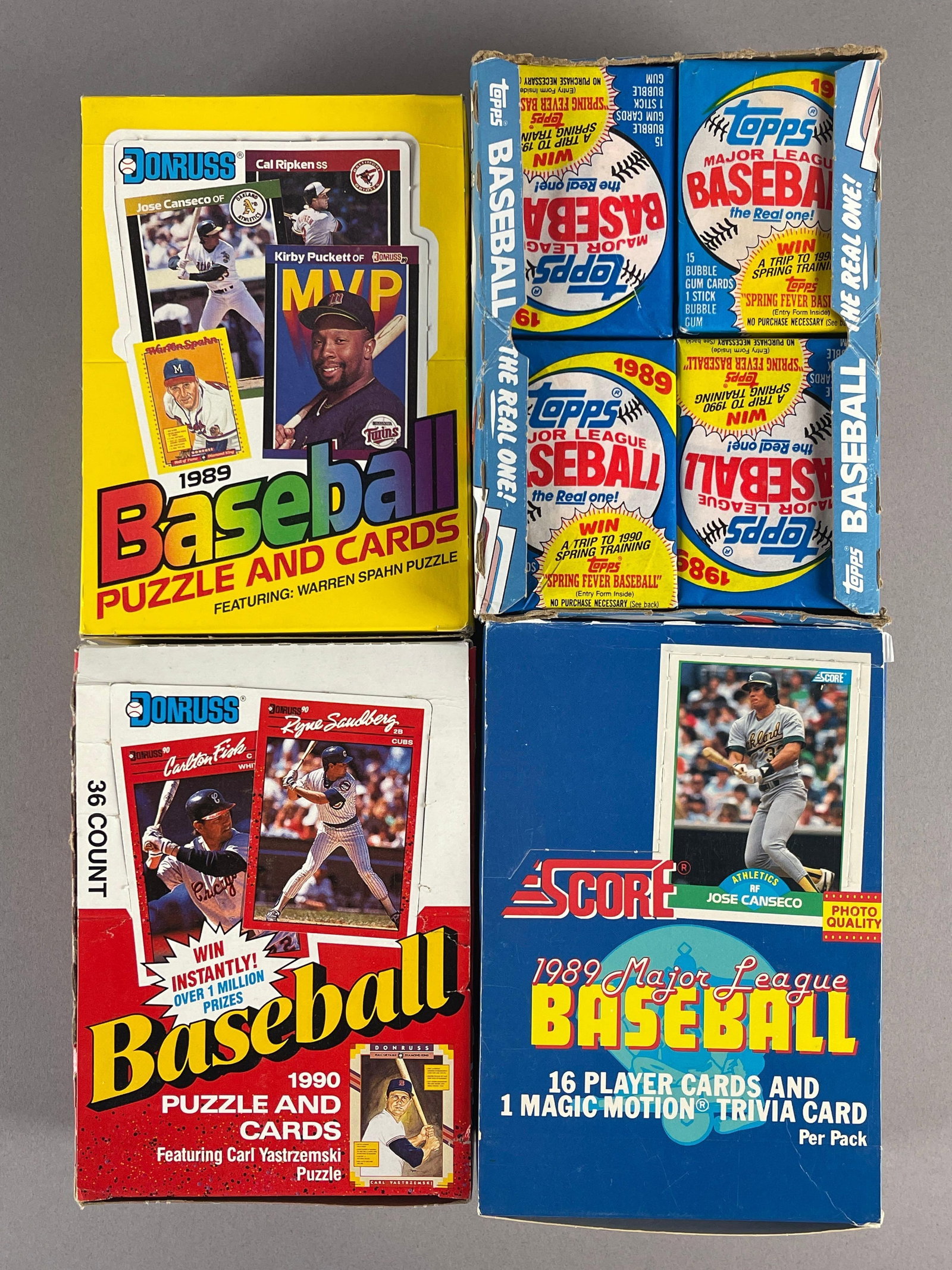 4 - 1989 - 90 Topps, Score, and Donruss Baseball Wax Boxes (1 of 3)