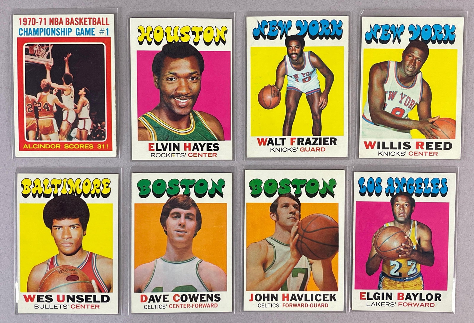 8 - 1971 Topps Basketball HOFs with Alcindor (1 of 2)