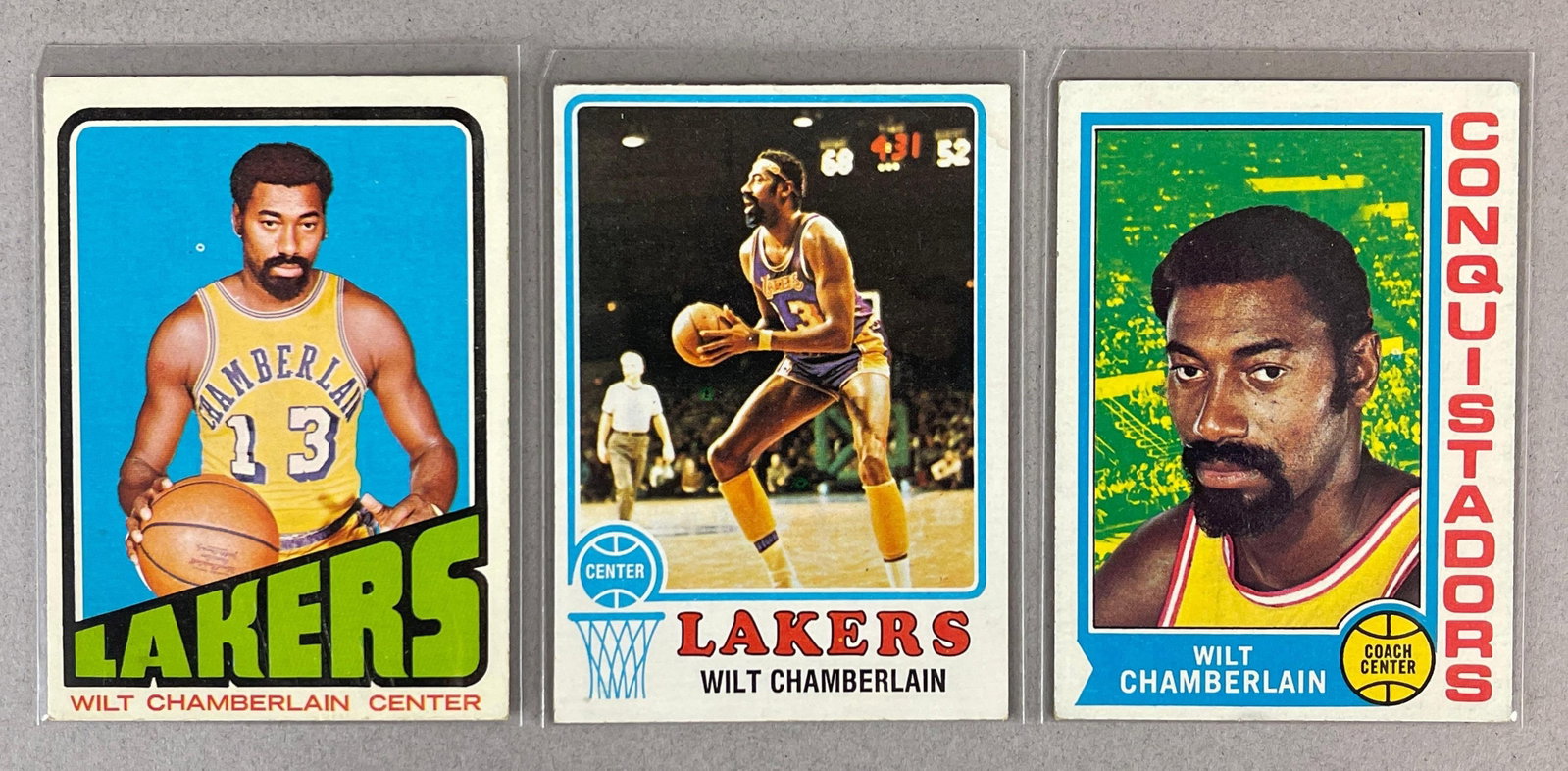 1972, 73 , and 74 Topps Wilt Chamberlain Cards (1 of 2)