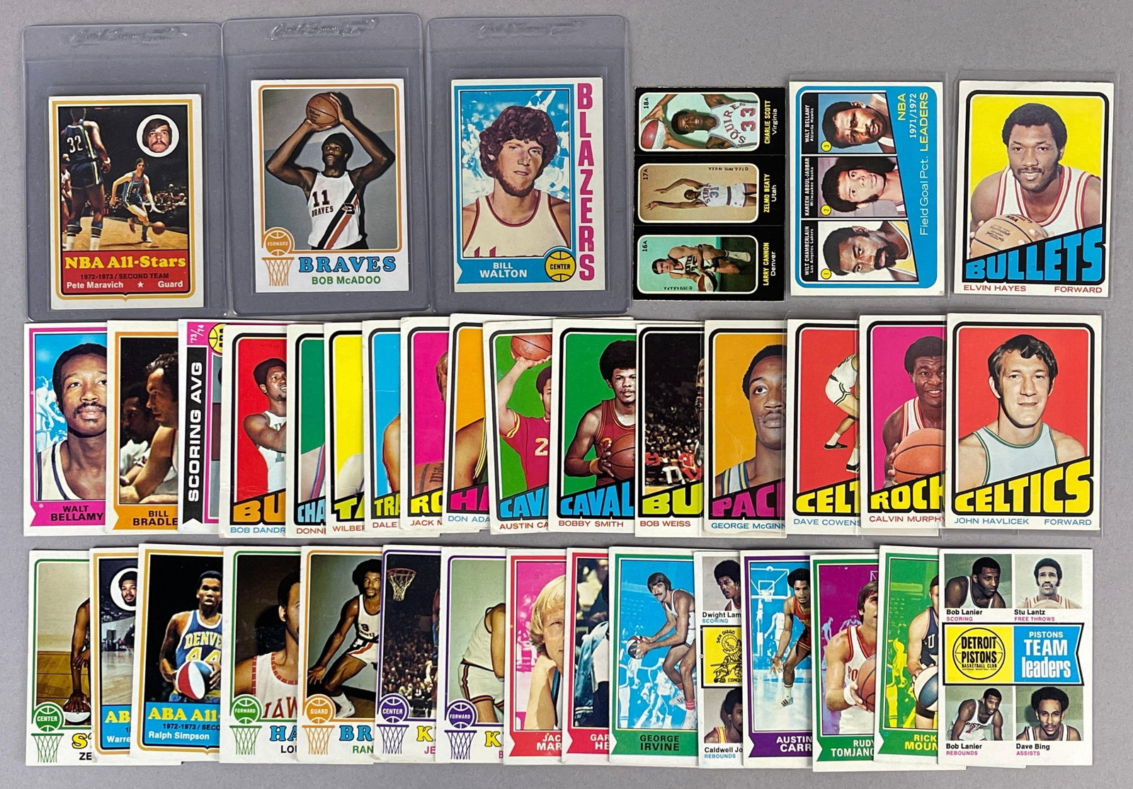 35+ 1972 - 74 Topps Basketball Cards with Stars and Rookies (1 of 2)