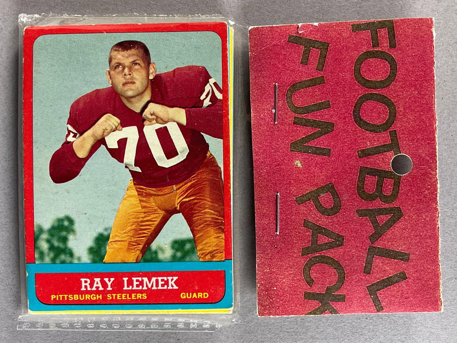 1963 Topps Football West Corps Cello Fun Pack John Brodie on the back: 10 - Cards per pack, West Corp was a repacking company in the 1970s