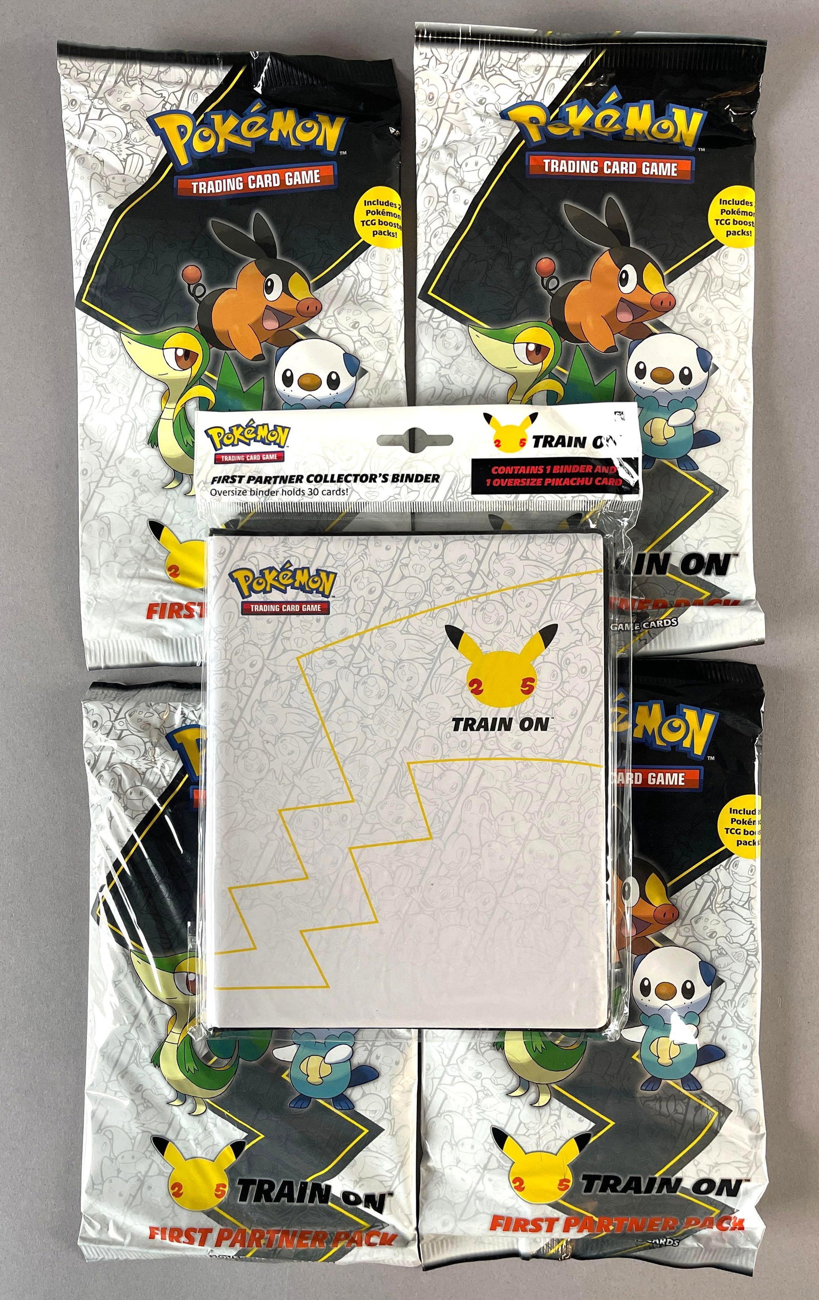 4 - 2021 Pokemon First Partner Jumbo Celebration 25th Anniversary Packs + Binder Pack (1 of 2)