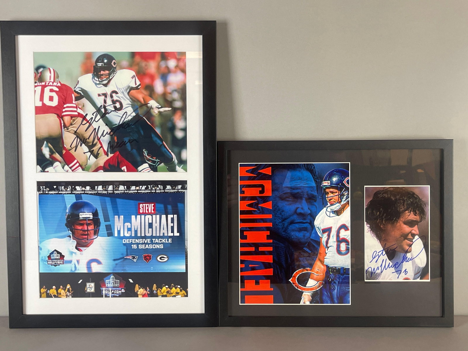 2 - Chicago Bears Steve McMichael Signed Photos (1 of 4)