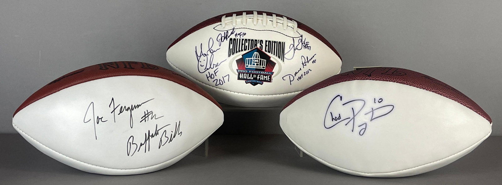 Signed Hall of Fame Football and More: Autographed Steve Largent, Barry Sanders, Leory Kelly, Ted Hendrix, and More