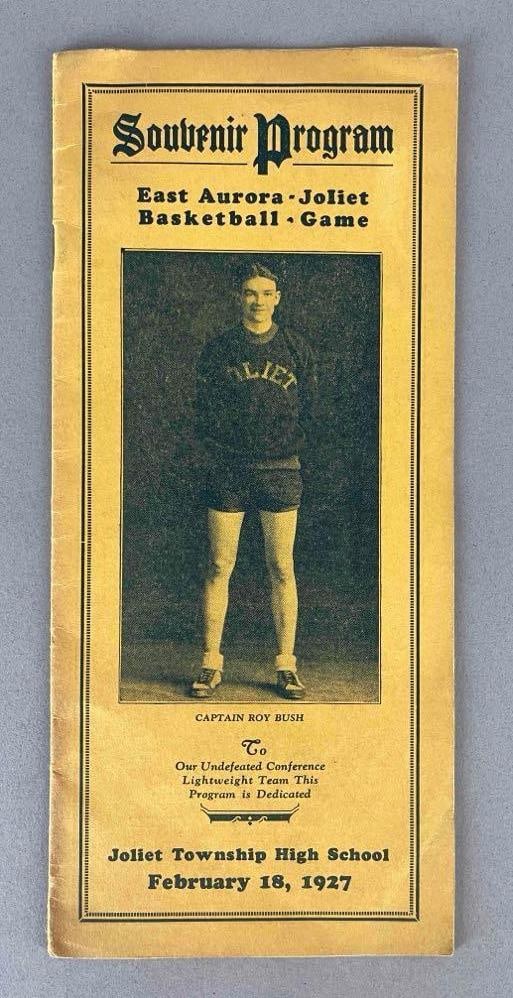 Rare 1927 Joliet High School vs East Aurora Basketball Program (1 of 3)