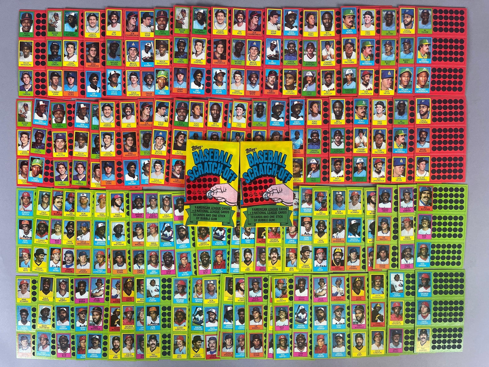 12+ 1981 Topps Baseball Scratch off High-Grade Cards + 2 - Unopened Packs: Some may be Ready to Grade
