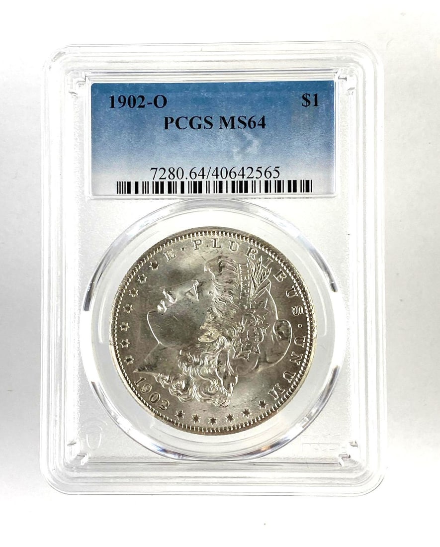 PCGS Graded 1902 O U.S. Morgan Silver Dollar MS64: PCGS Graded 1902 O U.S. Morgan Silver Dollar MS64