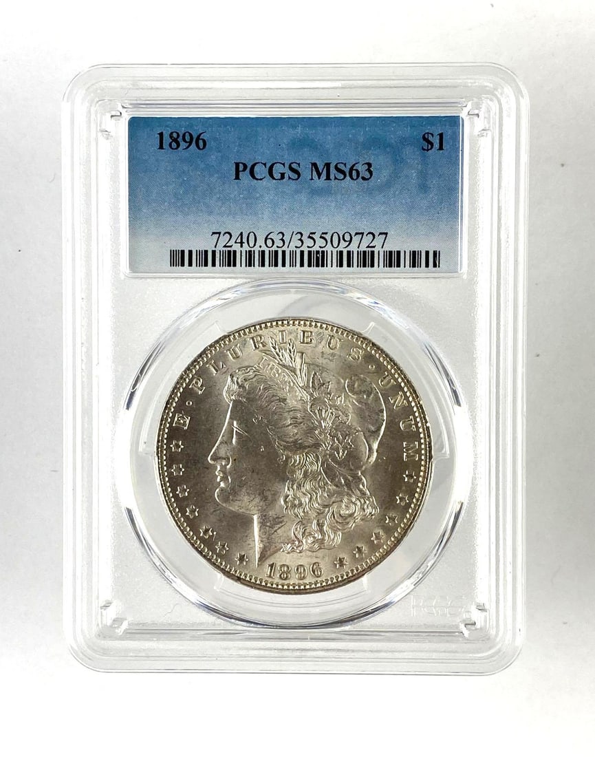 PCGS Graded 1896 U.S. Morgan Silver Dollar MS63 (1 of 2)