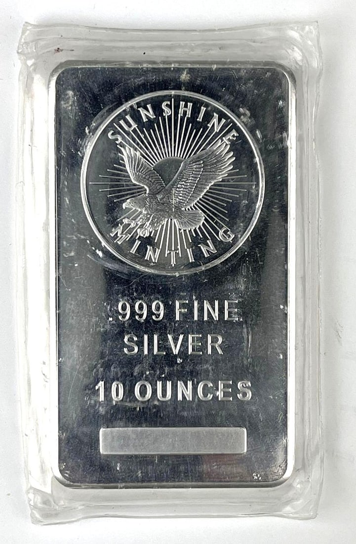 Sunshine Minting Eagle 10 oz .999 Fine Silver Ingot/ Bar: Sunshine Minting Eagle 10 oz .999 Fine Silver Ingot/ Bar