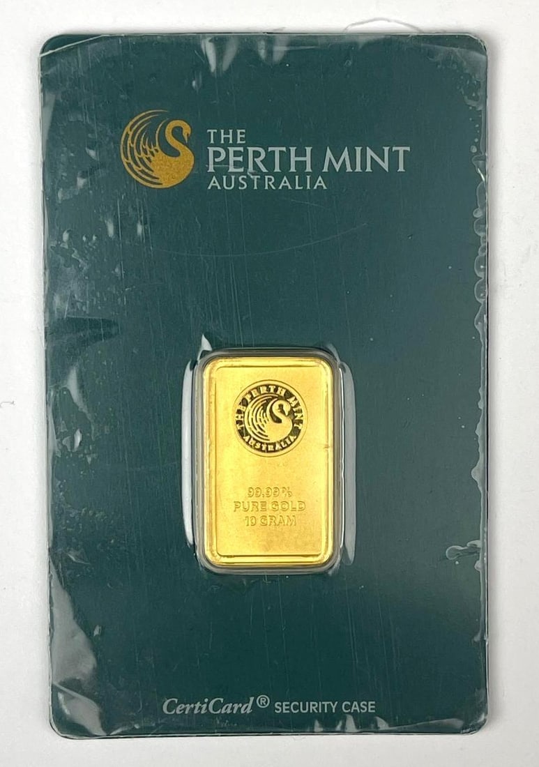 The Perth Mint Australia 10 Grams 99.99 Fine Gold Ingot/ Bar: The Perth Mint Australia 10 Grams 99.99 Fine Gold Ingot/ Bar