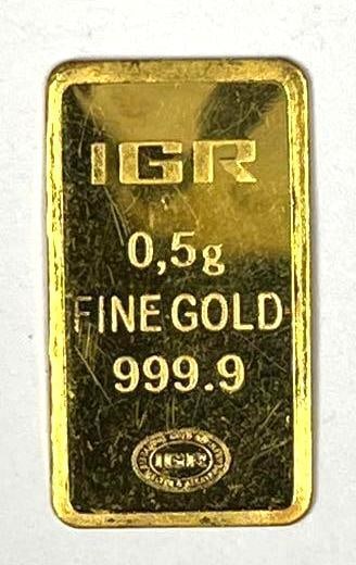 Istanbul Gold Refinery .5 Gram 999.9 Fine Gold Ingot/ Bar: Istanbul Gold Refinery .5 Gram 999.9 Fine Gold Ingot/ Bar