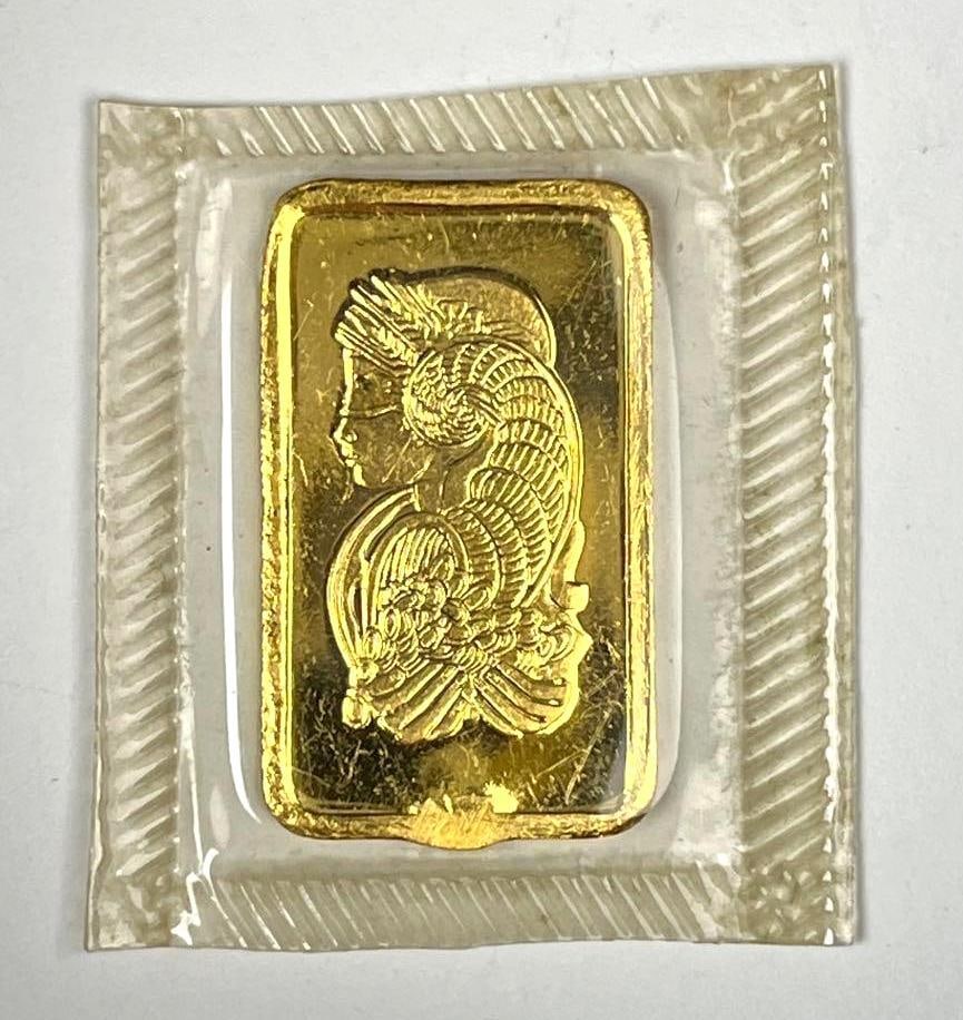 MFR Lady Fortuna Design 5 Grams 999.9 Fine Gold Ingot/ Bar: MFR Lady Fortuna Design 5 Grams 999.9 Fine Gold Ingot/ Bar