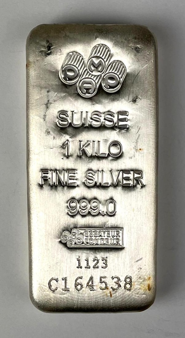 PAMP Suisse 1 Kilo 999.0 Fine Silver Ingot/ Bar (1 of 2)