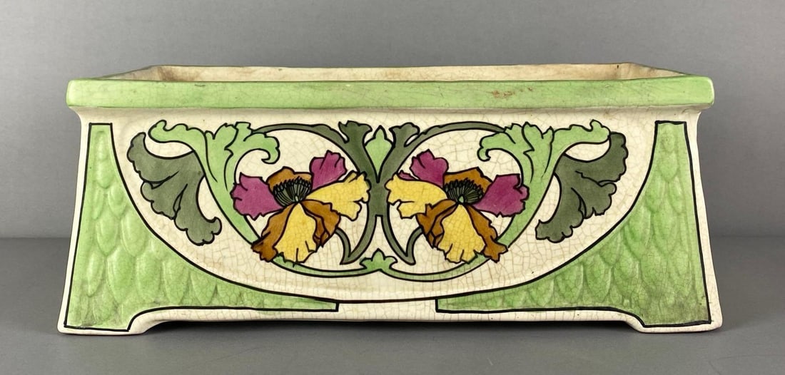 Antique Floral Art Pottery Planter Box (1 of 6)