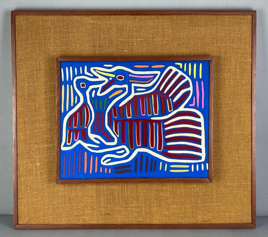 Kuna Mola Bird Motif Textile Wall Art (1 of 2)