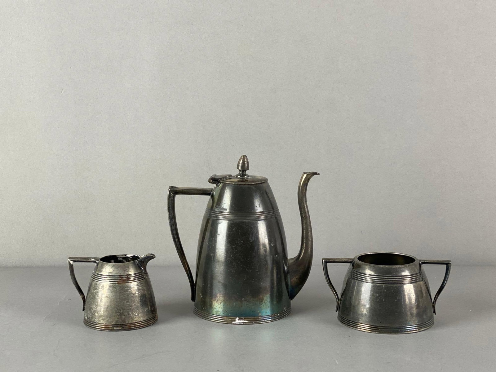 Victor Silver Co Silver Plate Tea Set - 2