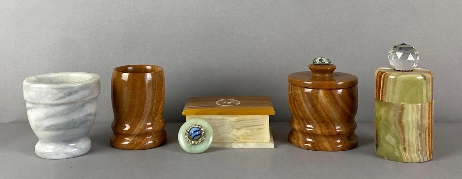Group of Marble Containers and Jars (1 of 3)