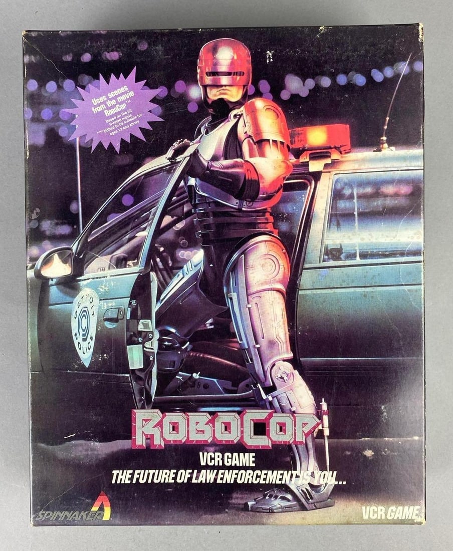 1987 RoboCop VCR Board Game: Untested. Measures H 2 1/2 x W 9 x L 11 1/2 inches.