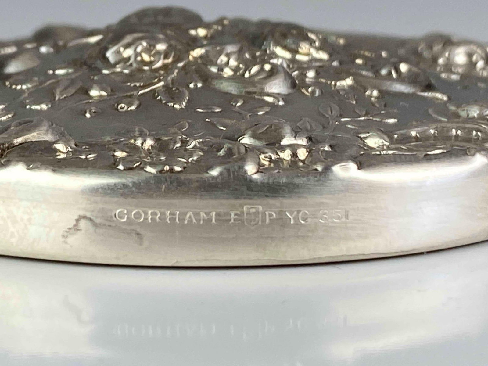 Gorham Silver Plated Purse Mirror - 3