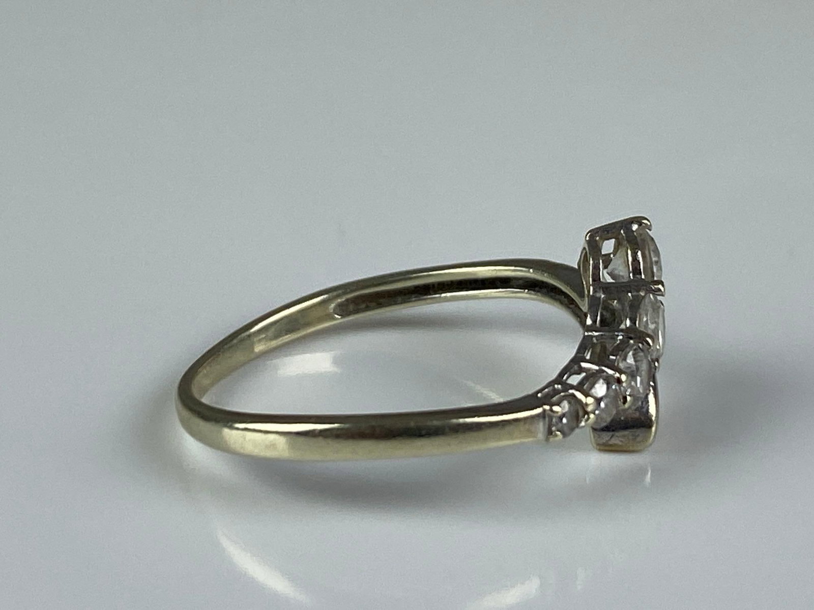 18K White Gold CZ Ring - 4