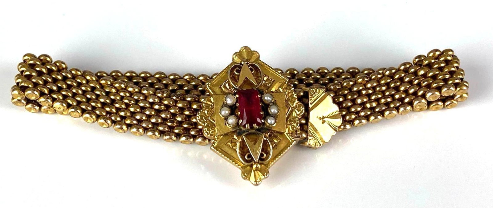 Victorian Gold Plated Adjustable Bracelet (1 of 2)