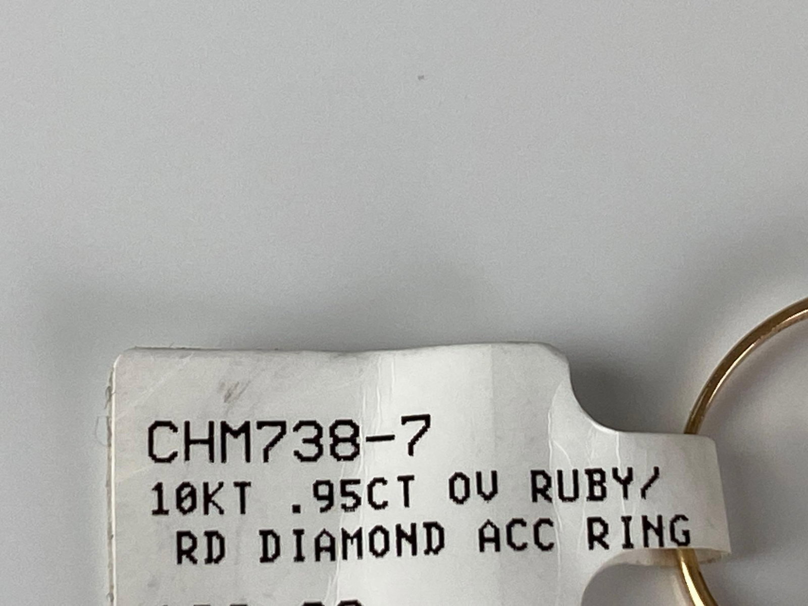 10K Yellow Gold Ruby Diamond Ring - 5
