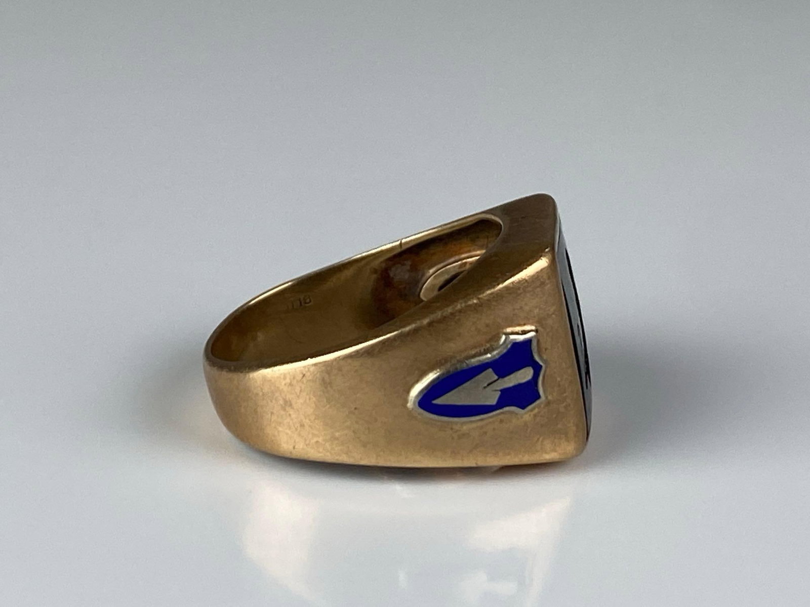 10K Yellow Gold Masonic Ring - 4