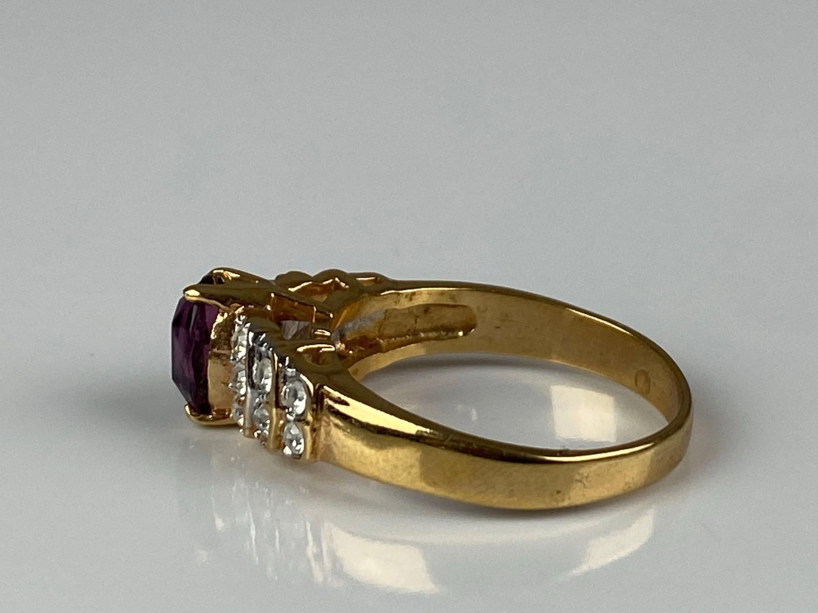 Gold Plated CZ Ring - 2