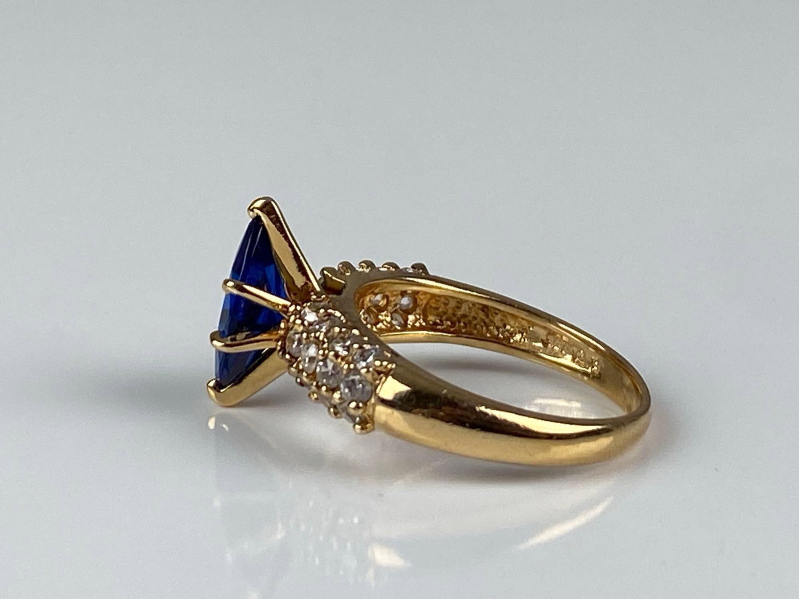 Gold Plated Sterling Silver CZ Ring - 2