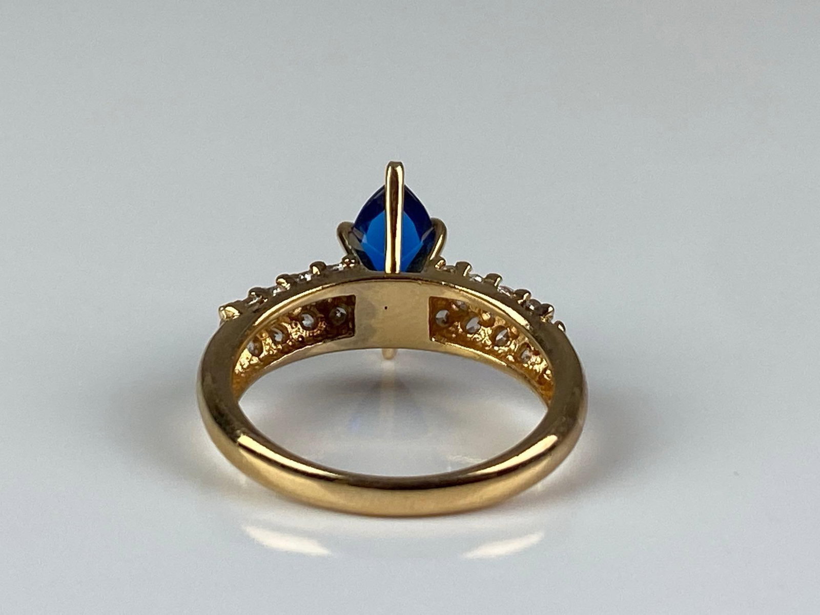 Gold Plated Sterling Silver CZ Ring - 3